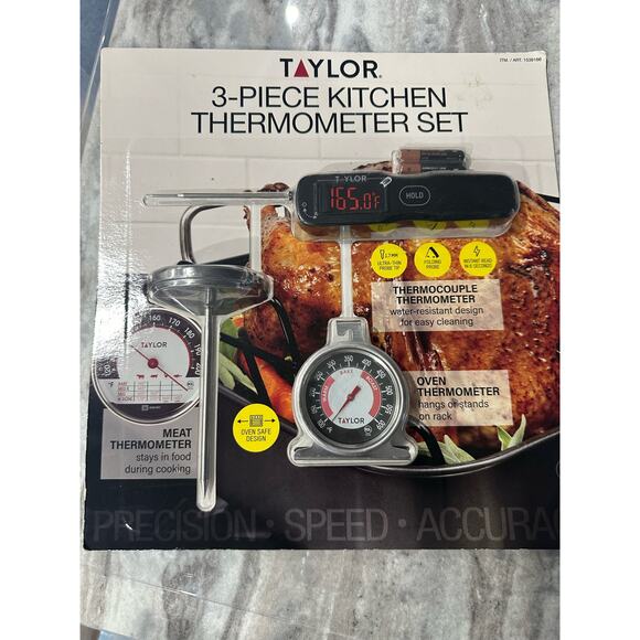 NIB Taylor 3 Piece Kitchen Thermometer Set - Picture 1 of 2